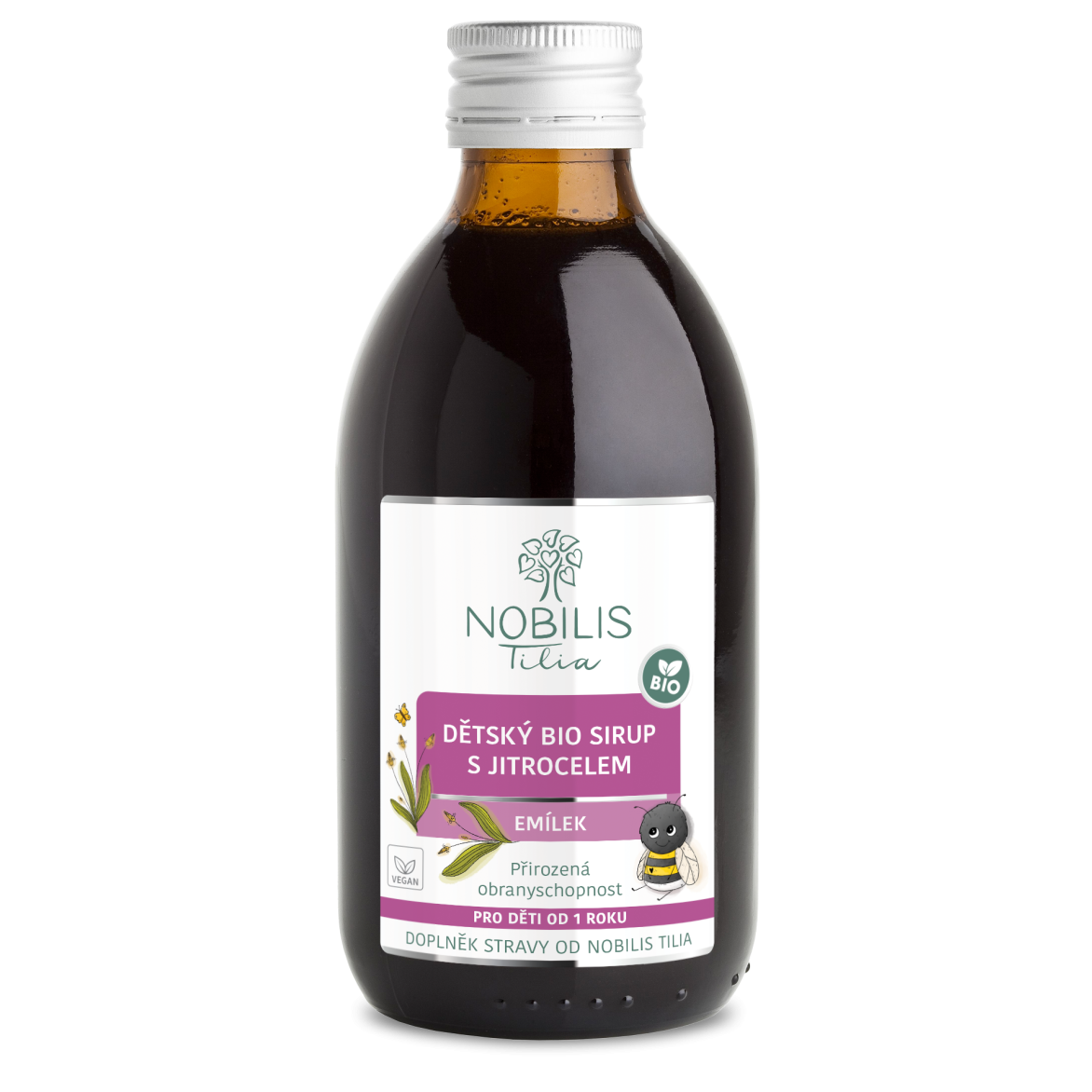 Dětský BIO sirup s jitrocelem Emílek 250 ml